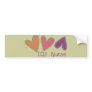 ICU Nurse 3 Hearts Bumper Sticker