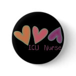ICU Nurse 3 Hearts buttons
