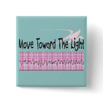 ICU Nurse Gift--Hilarious V-Fib EKG Strip Design Pinback Buttons