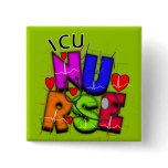 ICU Nurse Gifts, Artsy QRS design buttons