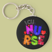 ICU Nurse Gifts, Artsy QRS design keychains