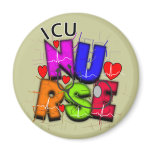 ICU Nurse Gifts, Artsy QRS design magnets