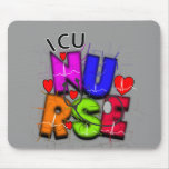ICU Nurse Gifts, Artsy QRS design mousepads
