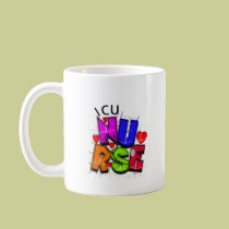 ICU Nurse Gifts, Artsy QRS design mugs