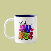 ICU Nurse Gifts, Artsy QRS design Mug mugs