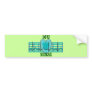 ICU Nurse Gifts,  QRS & Heart Design Bumper Stickers