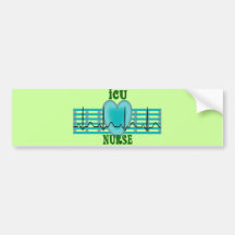 ICU Nurse Gifts,  QRS & Heart Design Bumper Stickers