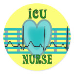 ICU Nurse Gifts,  QRS & Heart Design stickers
