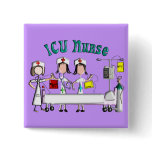 ICU Nurse Gifts Unique 3D Artist Graphics buttons