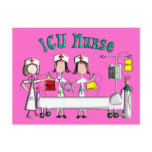 ICU Nurse Gifts Unique 3D Artist Graphics postcards