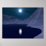 Icy Blue Moonlight Poster