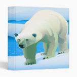 icy blue polar bear notebook binders