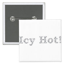 Icy Hot! Ice Cubes Pinback Buttons
