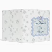 Icy Snowflake Celebration 3 Ring Binders