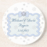 Icy Snowflake Celebration Beverage Coaster
