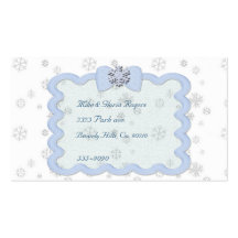 Icy Snowflake Celebration Business Cards