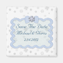 Icy Snowflake Celebration Fridge Magnet