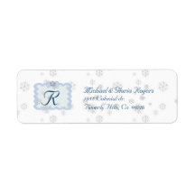 Icy Snowflake Celebration Return Address Label