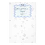 Icy Snowflake Celebration Stationery Design