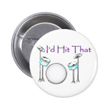 I'd Hit That Purple Drum Set Graphic Buttons