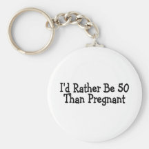 Id Rather Be 50 Than Pregnant Key Chain
