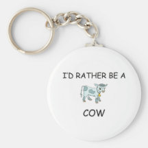 I'd Rather Be A Cow Key Chains