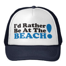 I'd Rather Be At The Beach - Blue Mesh Hats