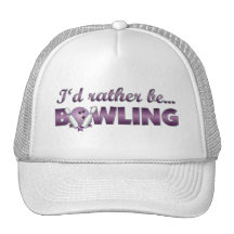 I'd rather be BOWLING (Purple) Hat