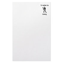 I'd rather be boxing personalized stationery