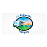 I'd rather be camping photo card template