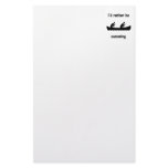 I'd rather be canoeing personalized stationery