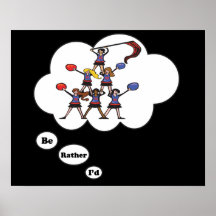 I'd rather be Cheerleading Print