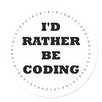 I'd Rather be Coding Stickers
