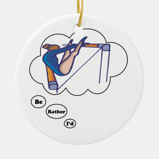 I'd rather be Doing Gymnastics Paralell Bars 2 Christmas Tree Ornaments