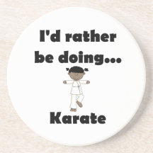 I'd rather be doing Karate Beverage Coasters