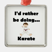 I'd rather be doing Karate Christmas Ornaments