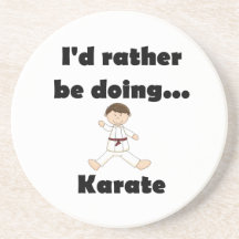 I'd rather be doing Karate Drink Coaster