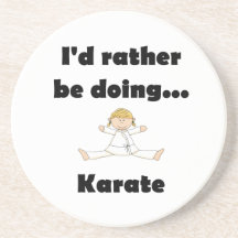 I'd rather be doing Karate Drink Coasters