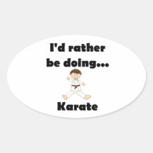 I'd rather be doing Karate Sticker
