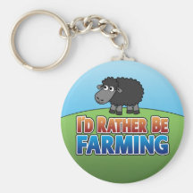 I'd Rather be Farming! (Virtual Farming) Keychain