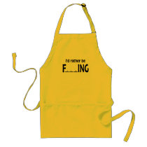 I'D RATHER BE FishING Aprons