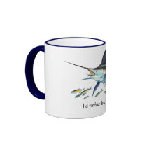 I'd rather be fishing! coffee mugs