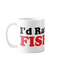 I'd Rather be Fishing - Red Mug