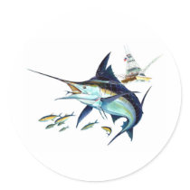I'd rather be fishing! round sticker