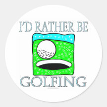 I'd rather be golfing (small sticker)