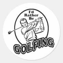 I'd Rather be Golfing Sticker