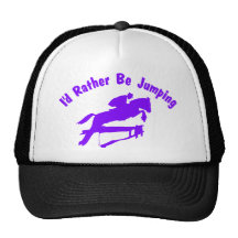 I'D RATHER BE JUMPING TRUCKER HATS