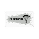 I'd Rather Be Parachuting Personalized Address Labels