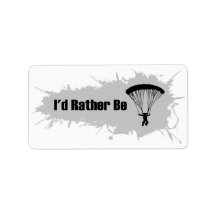 I'd Rather Be Parachuting Personalized Address Labels