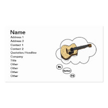 i'd rather be playing Acoustic Guitar Business Card Templates